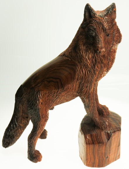 Detailed Wolf on stump EV-1339