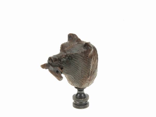 Bear Head with Fish Finial EV-5516