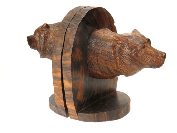 Wolf Head Bookends EV-4531